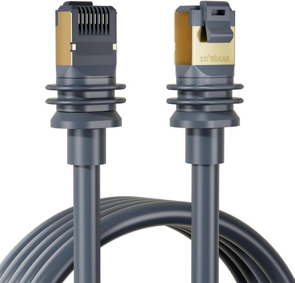 Stargear For Starlink Gen 3 Cable 16.4Ft, Replacement Cable For Starlink Standard V3 And Mini 24Awg Sheiled Waterproof Outdoor Gray (5M/16.4Ft)