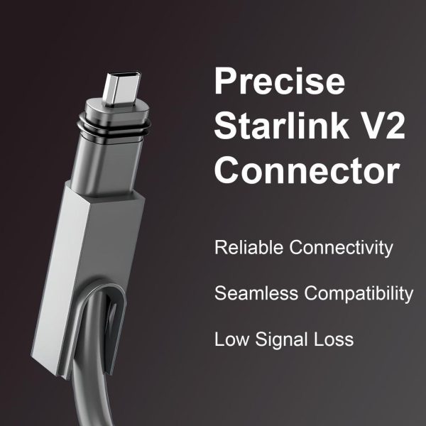 Starlink 150Ft V2 Cable Set With Cable Caddy | Outdoor Waterproof Extension Cable For Star Link Gen 2 Waterproof Replacement Cable For Starlink Rectangular Satellite V2 Waterproof Gray (45.7M) - Image 3