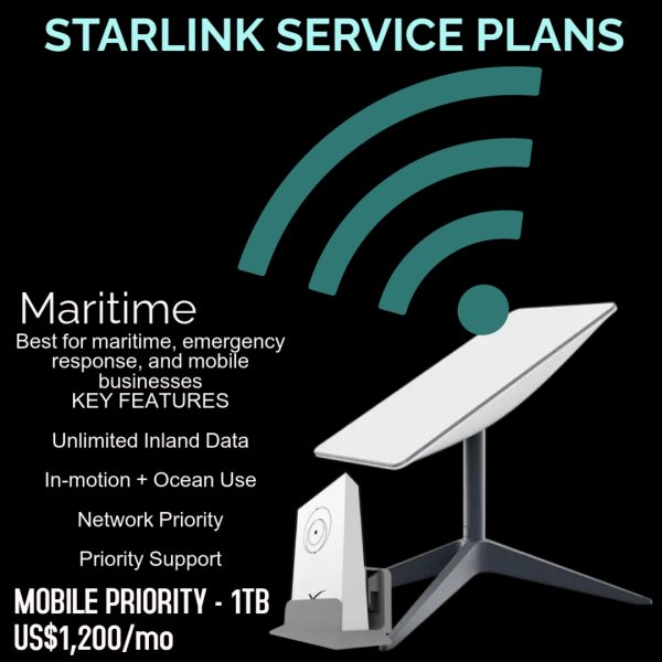 Starlink Maritime Mobile Priority - 1Tb Service Plan